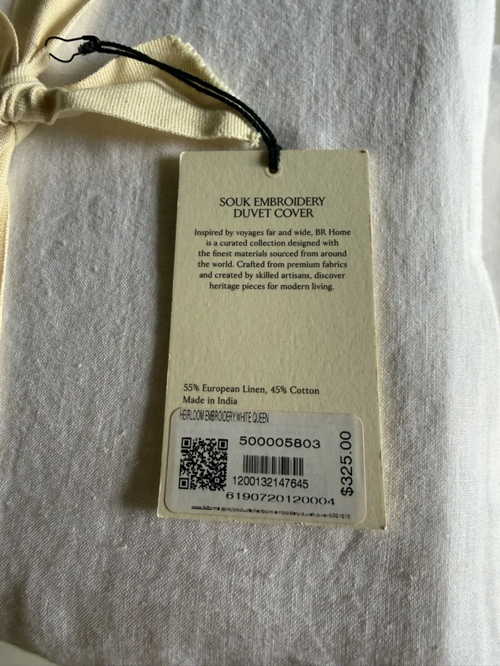 BR Home-Linen/Cotton Souk Embroidered Duvet & Pillow Cases